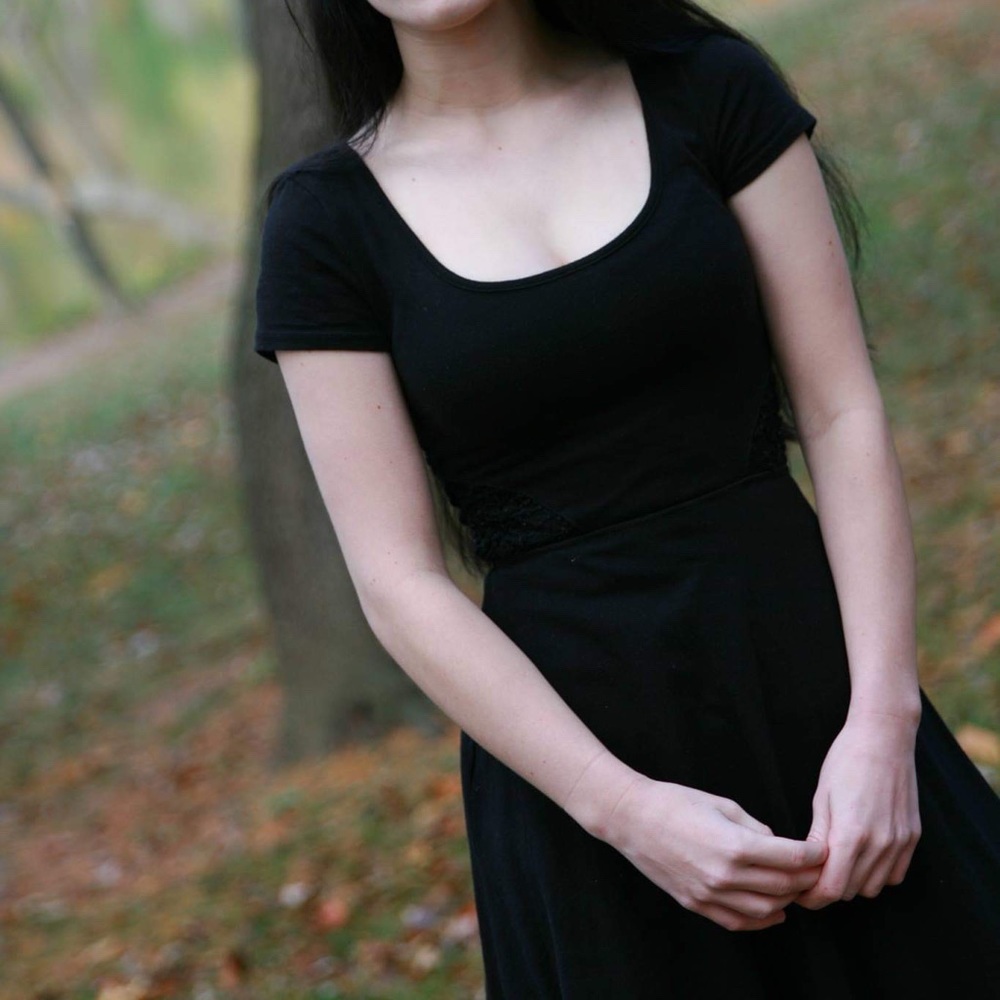 Black and Lace Mini Dress